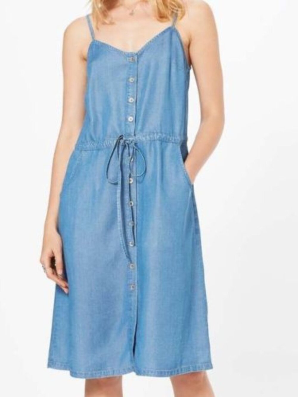 NWT, MISS SELFRIDGE Chambray Blue Dress - 4